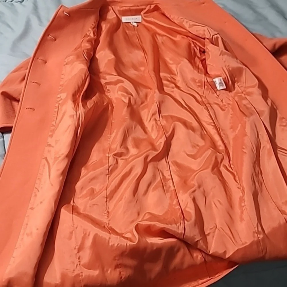 Vintage Escada German Coral Wool Coat Women's‎ 38 (6) Good Condition.